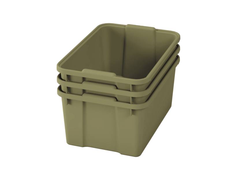 Velké plastové boxy - OPTIMA - Světle zelené (3 ks.)