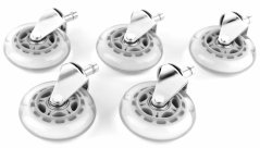Kolečko Premium Crystal grey, pogumované, průměr 73 mm, čep 11 mm
