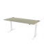 Výškově nastavitelný kancelářský stůl s šedou deskou OFYS (rozměr 70 x 120 cm) - Barva podnože: Bílá