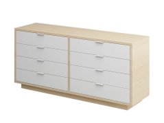 Veľká komoda, breza/biela (EXCLUSIVE)