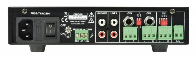 Adastra UA90, 100V mixážní zesilovač, 90W