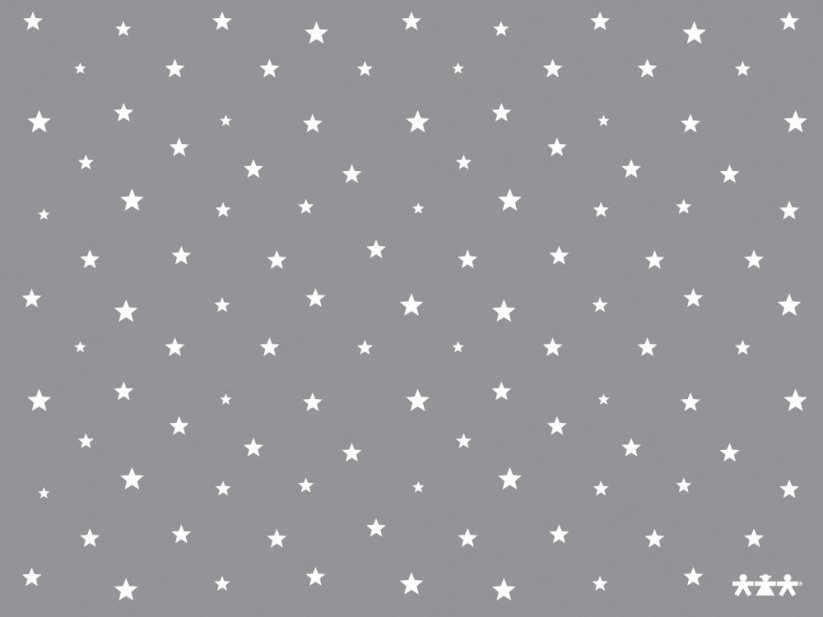 Koberec dětský šedobílé hvězdy (3 x 4 m)