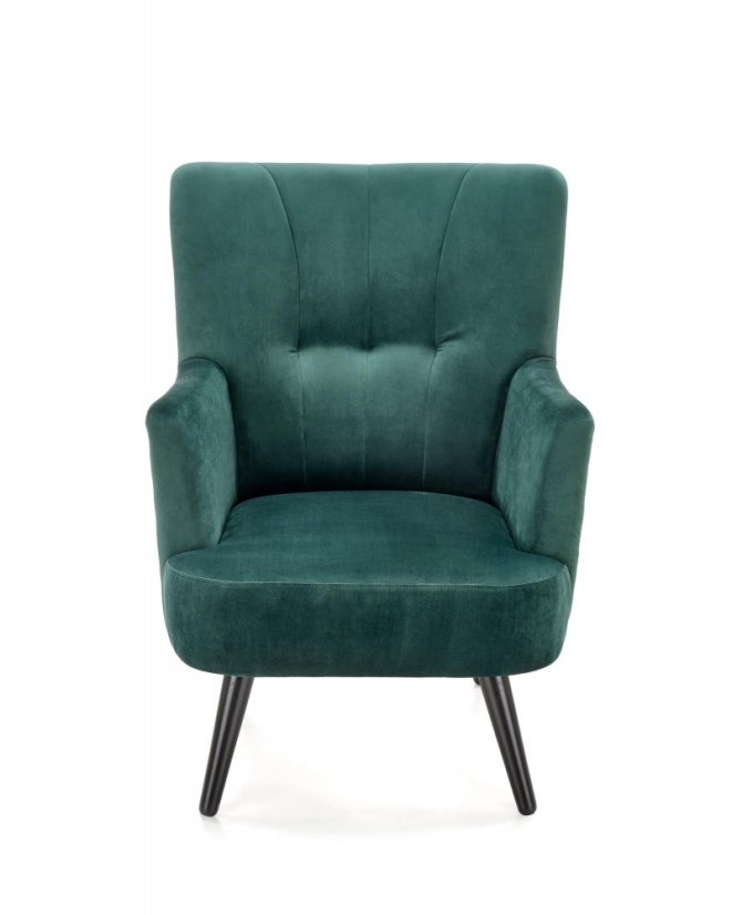 Armchair PAGONI (Dark green / Black)