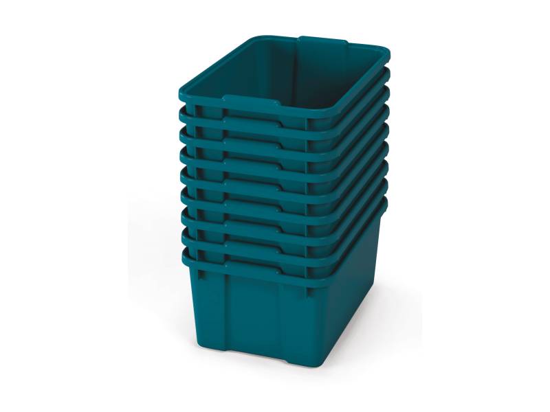 Vel’ké plastové boxy- OPTIMA-  Modrozelené (9 ks.)