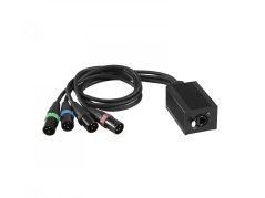Eurolite DNK-1, síťový rozbočovač DMX signálu, 1x RJ45/4x XLR samec