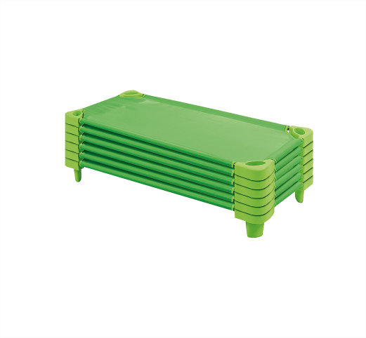 Green plastic bed