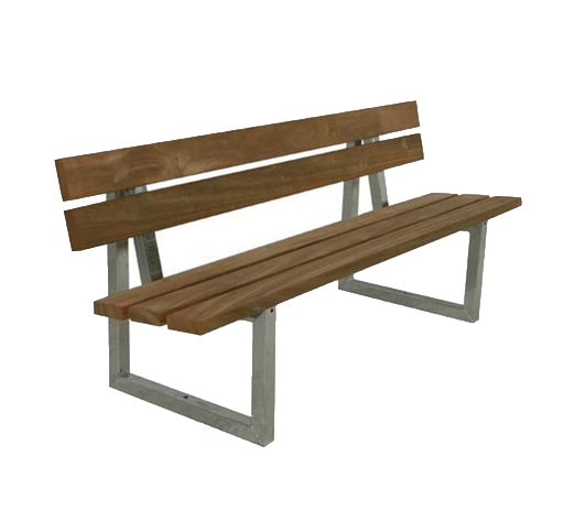 Kovová lavička MONIKA (s plastovým recyklátem) - Provedení: Volně stojící, Rozměr: 150 cm