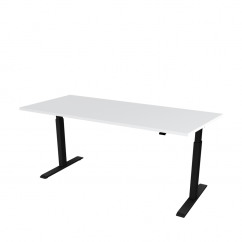 Výškově nastavitelný kancelářský stůl s bílou deskou OFYS (rozměr 80 x 120 cm)