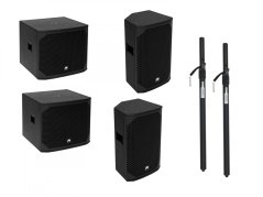 Omnitronic PA AZX Set aktívnych reproduktorov a subwooferov s dištančnými rúrkami
