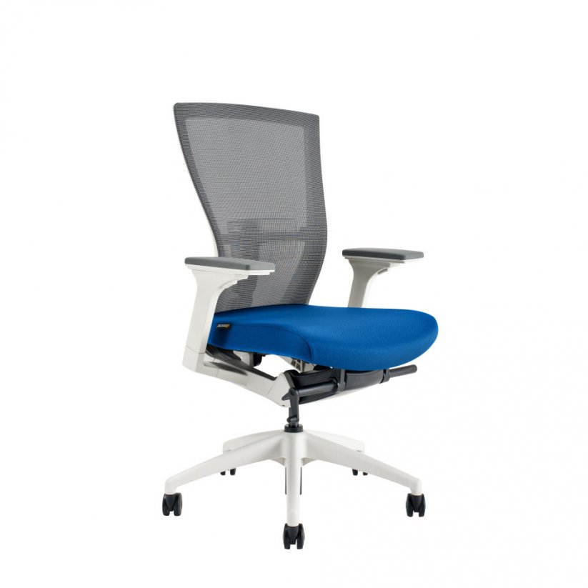 Kancelářská židle MERENS WHITE BP (více barev) - Barva: Modrá