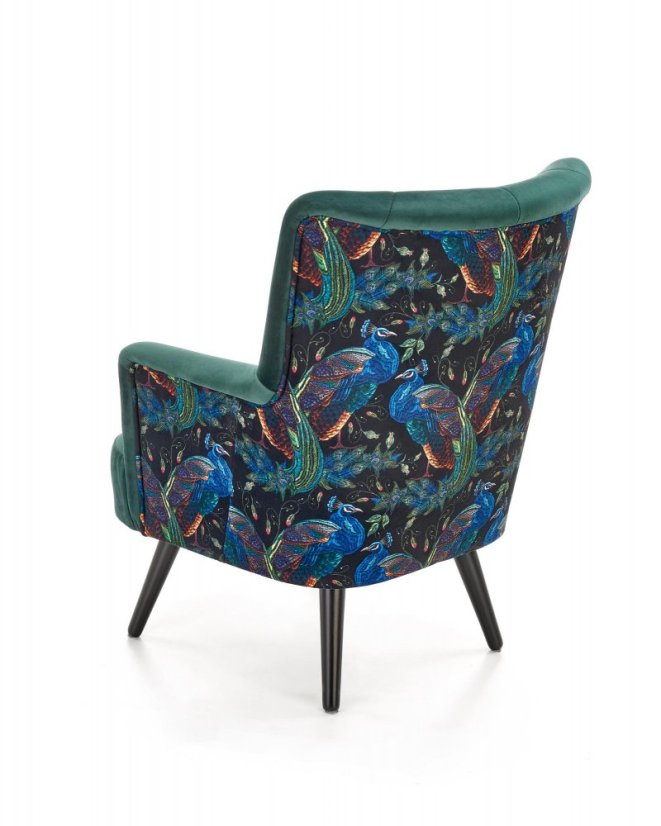 Armchair PAGONI (Dark green / Black)