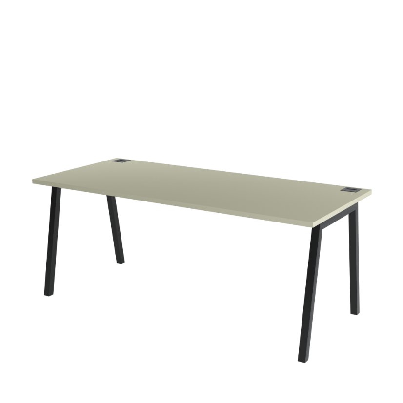 Office table with grey top OFYS A (dimensions 70 x 120 cm) - Frame color: White