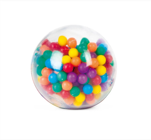 Transparent ball with beads