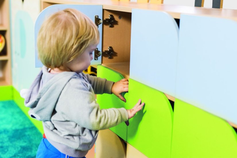 Cabinet with doors (zebra, SAFARI), on legs