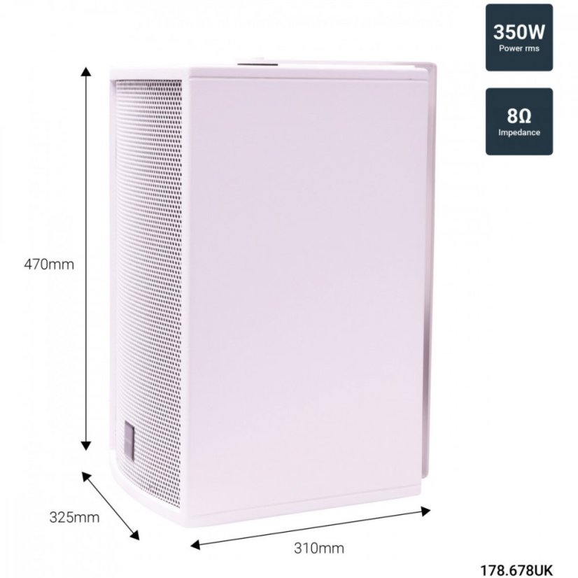 Citronic CS-1035W, pasívny 10" reprobox, 350W, biely