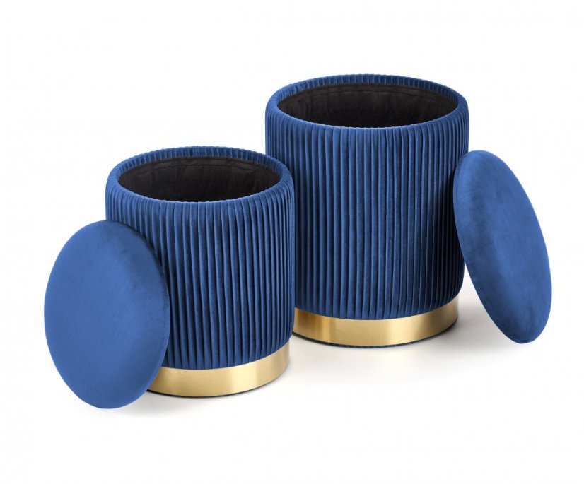 Set of stools MONTY (Blue / Gold)