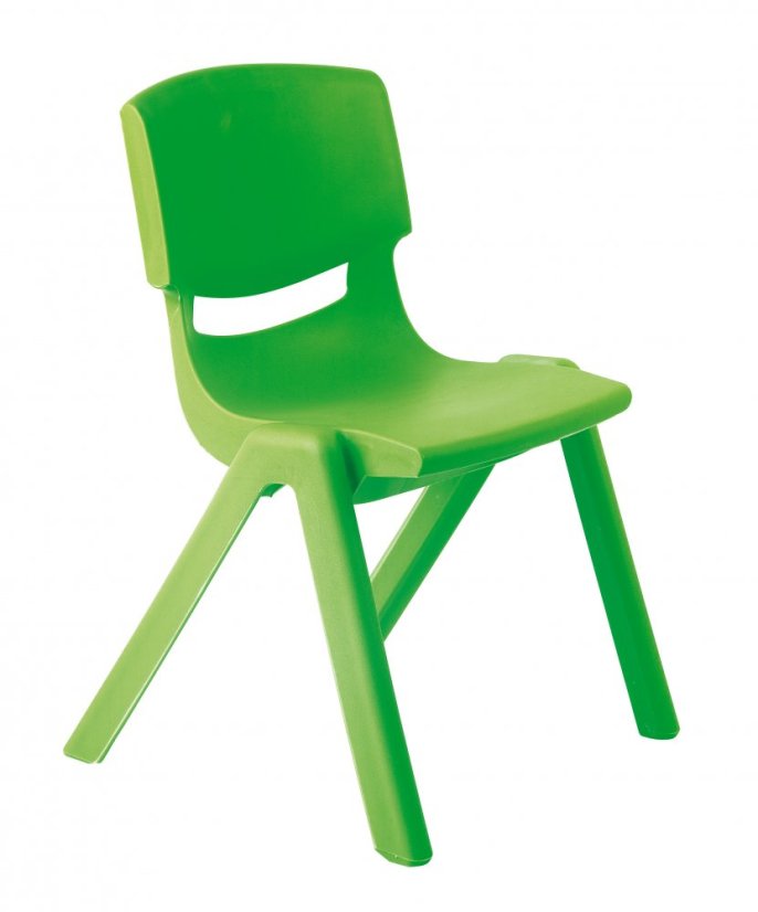Detská plastová stolička zelená - Veľkosť: 30 cm