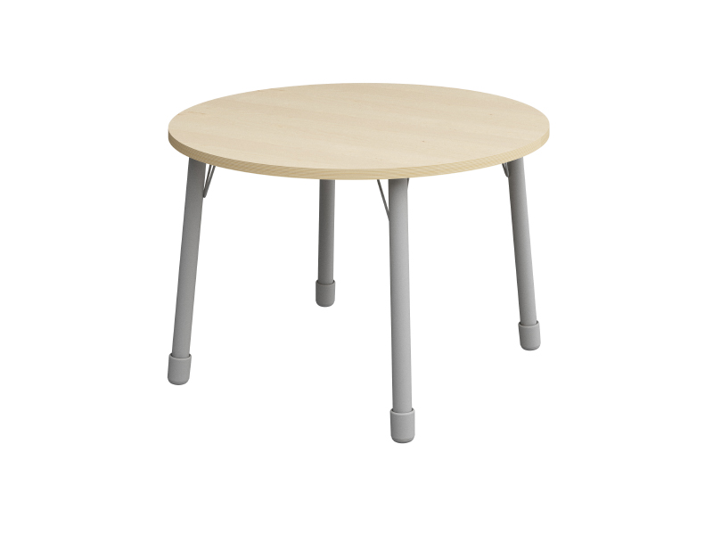 Height-adjustable round table - BIRCH - Dimension: ø 100 cm, Height adjustable: 1-3