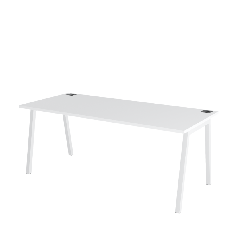 Office table with white top OFYS A (dimensions 70 x 120 cm) - Frame color: Black