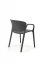 Stolička- K491- Čierna plastová