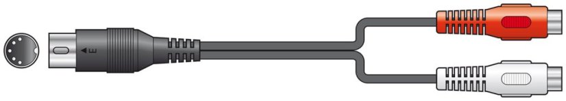 AV:link kábel 5-pin DIN samec - 2x RCA samica, 1.2m