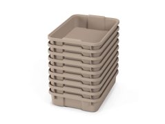 Malé plastové boxy - OPTIMA - Béžové (9 ks.)