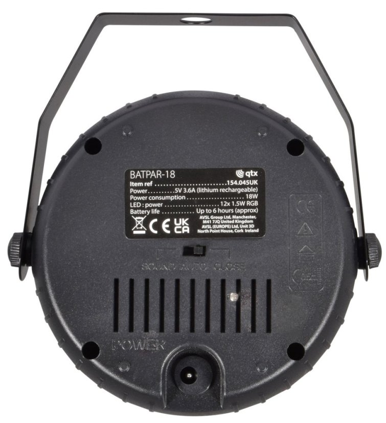 QTX BATPAR-18, dobíjecí Mini LED PAR