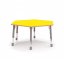 Výškovo nastaviteľný stôl farebný - šesťuholník - Farba: Žlutá, Veľkosť výškovo staviteľná: 3-6