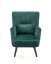 Armchair PAGONI (Dark green / Black)