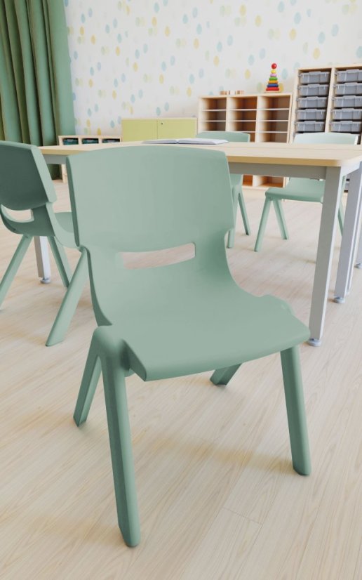 Detská plastová stolička mäta - Veľkosť: 44 cm