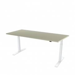 Výškově nastavitelný kancelářský stůl s šedou deskou OFYS (rozměr 70 x 160 cm)