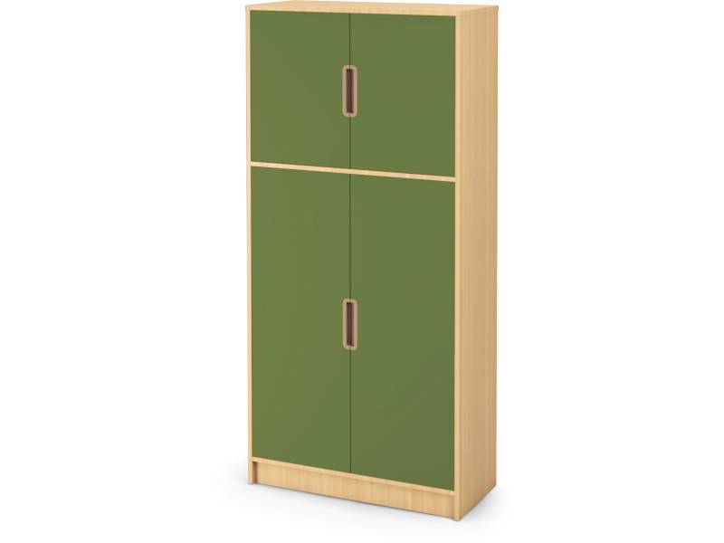 Vysoká skříň s dvířky - Typ A OPTIMA - Olivová