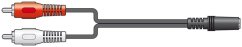 AV:link redukcia 2x RCA samec - 1x Jack 3.5mm stereo samica, 0.2 m