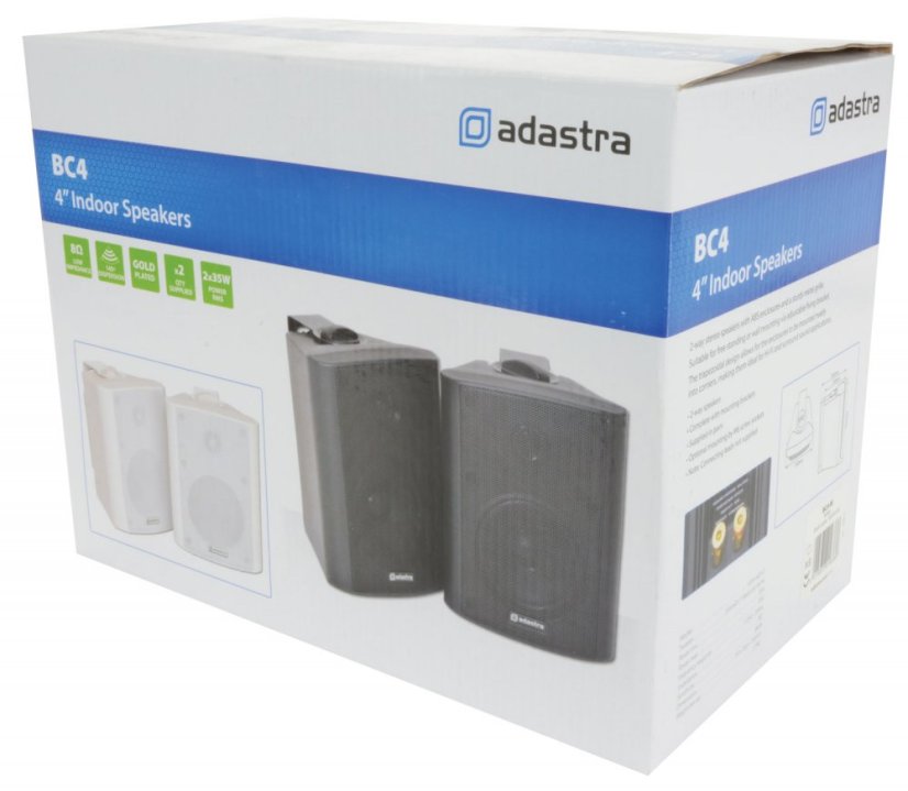 Adastra BC4-B, nástěnný 4" reproduktor, 35W, černý, cena/pár