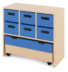 Cabinet M + large cardboard containers and chest - CLASSICAL