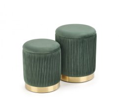 Set of stools MONTY (Dark green / Gold)