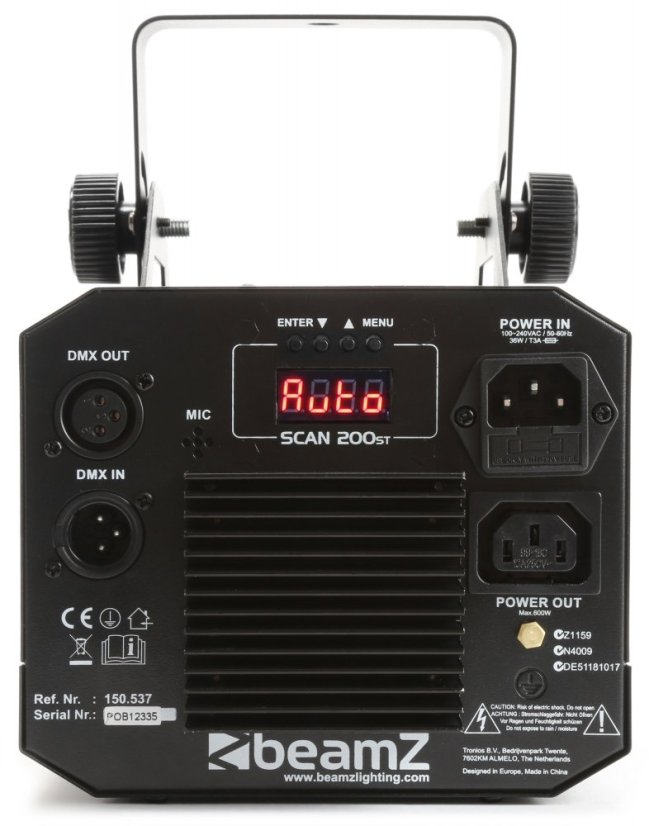 BeamZ LED Scan, 5x3W RGBAW + Strobo 6x1W,  DMX, IR, světelný efekt