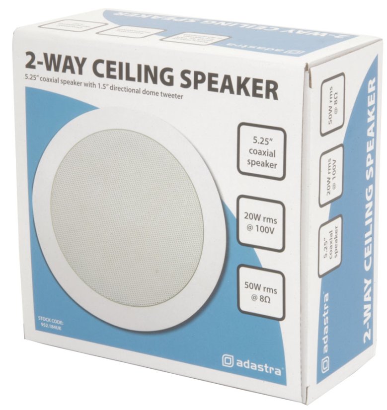 Adastra CC-5V, 100V podhľadový 5,25" reproduktor, 50W, biely