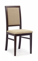 Židle- SYLWEK- Tmavý ořech / Béžová