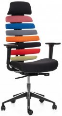 Kancelářská židle FISH BONES PDH barevná, 3D područky