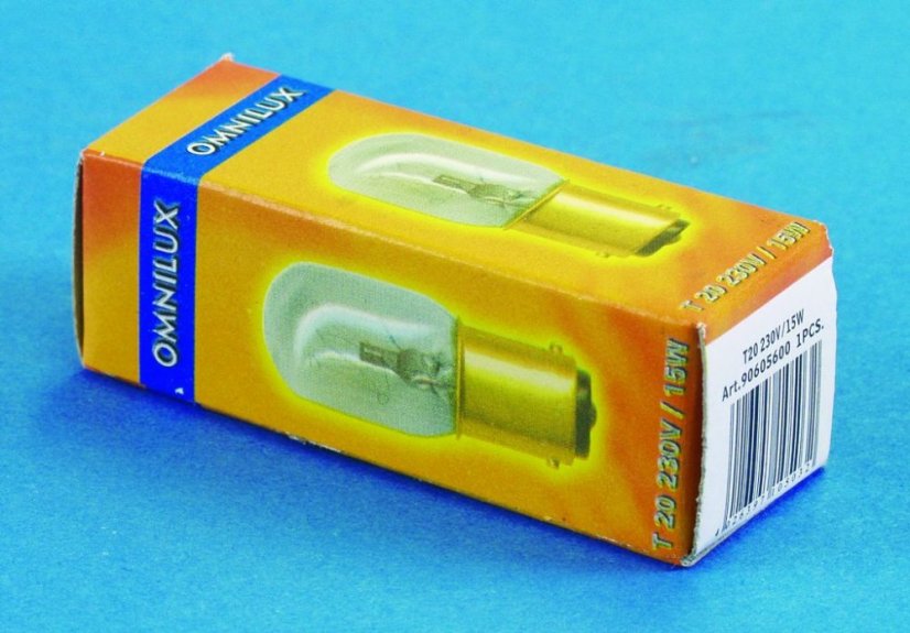OMNILUX T20 230V/15W BA 15d 1000h