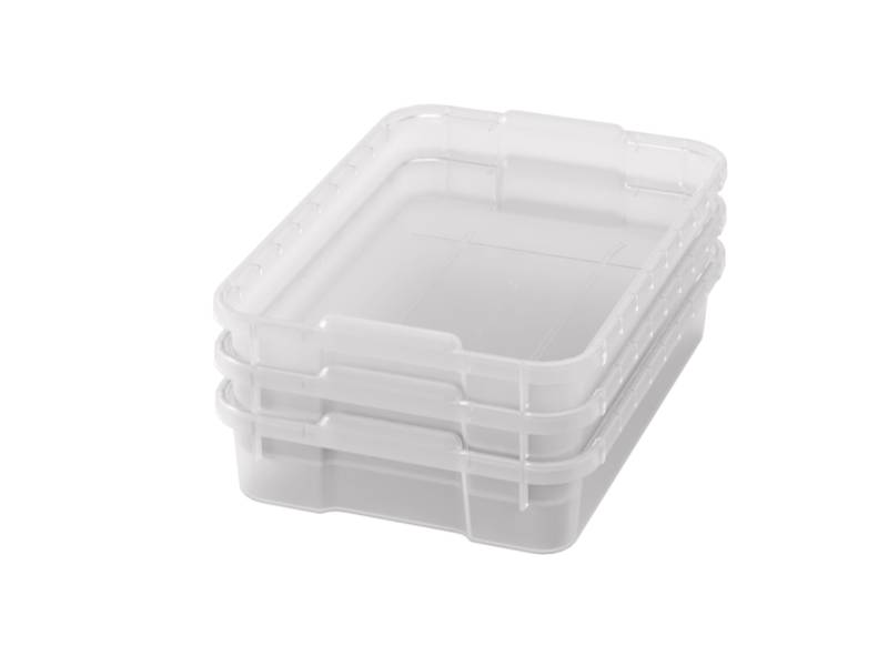 Malé plastové boxy - OPTIMA - Transparentní (3 ks.) Malé plastové boxy - OPTIMA - Transparentní (3 ks.)
