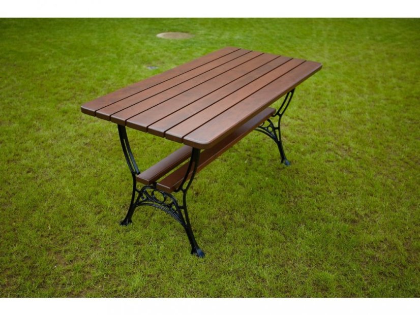 Cast iron table LARA (alder) - Shade: Cypress