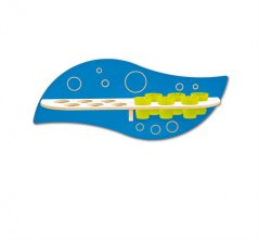 Nástenná kúpeľňová polica pre tégliky VLNA