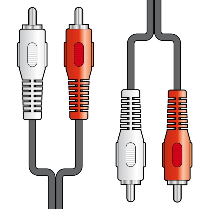 AV:link kabel 2x RCA samec - 2x RCA samec, 1.2m
