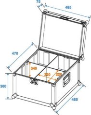 Transportní case pro 4 x PAR-LED 56 spot, dlouhý