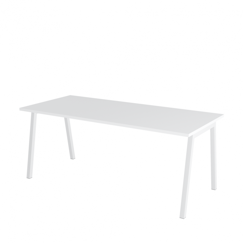 Kancelářský stůl s bílou deskou OFYS A (rozměr 80 x 120 cm) - Barva podnože: Černá