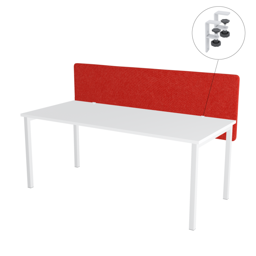 Paraván na stůl červený OFYS (160x65 cm)