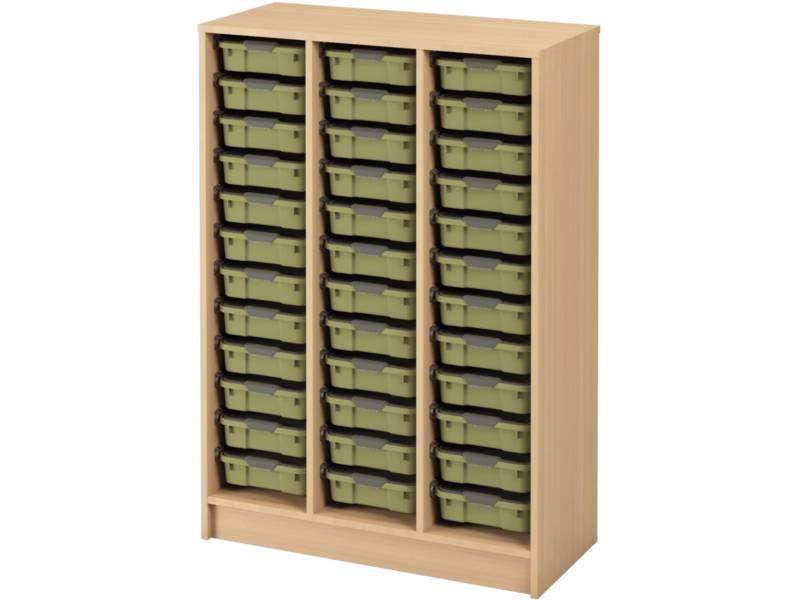 Skříň s kontejnery - OPTIMA - XL - 36 malých kontejnerů (více barev) - Barva: Transparentní