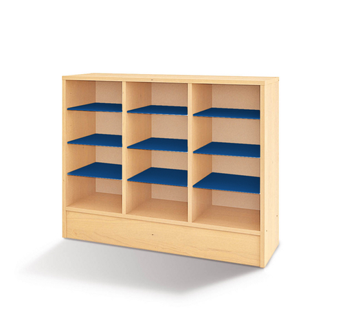 Duhová skříňka - 12 boxů, model 6 (více barev) - Barva: Žlutá, Dekor: Buk